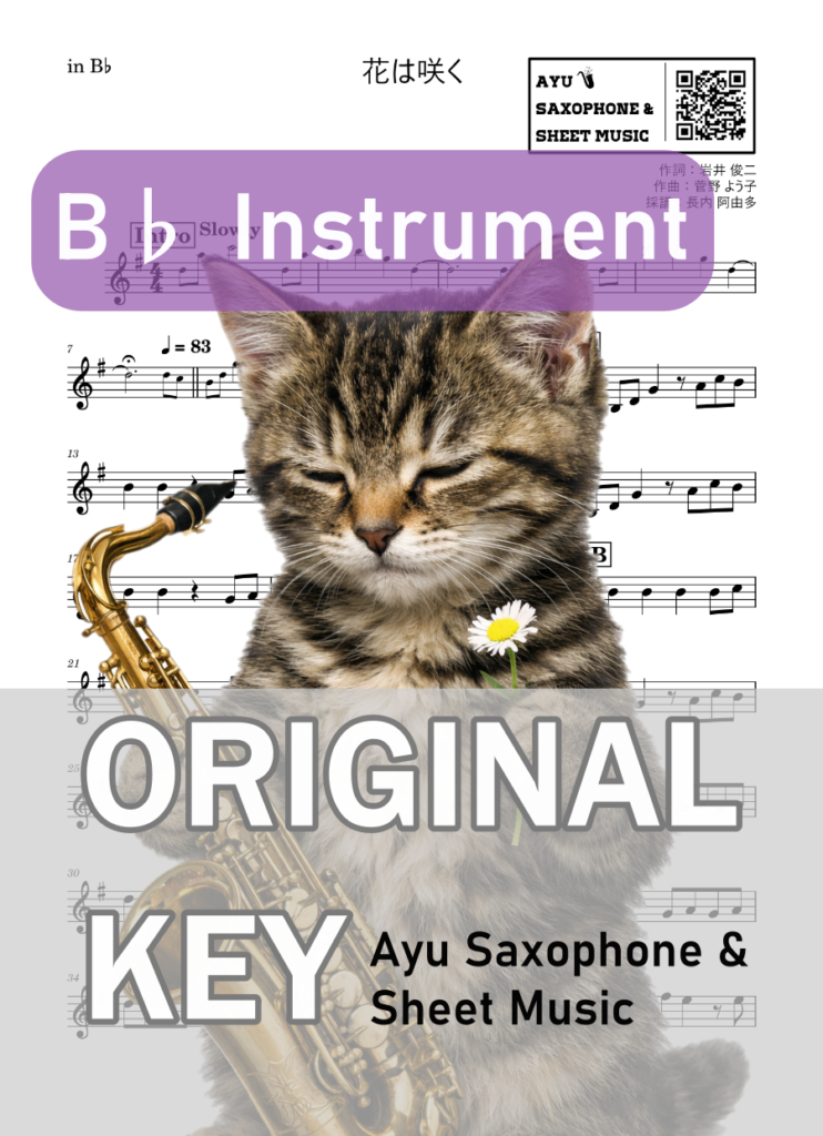 花は咲く／花は咲くプロジェクトの楽譜のサンプル画像