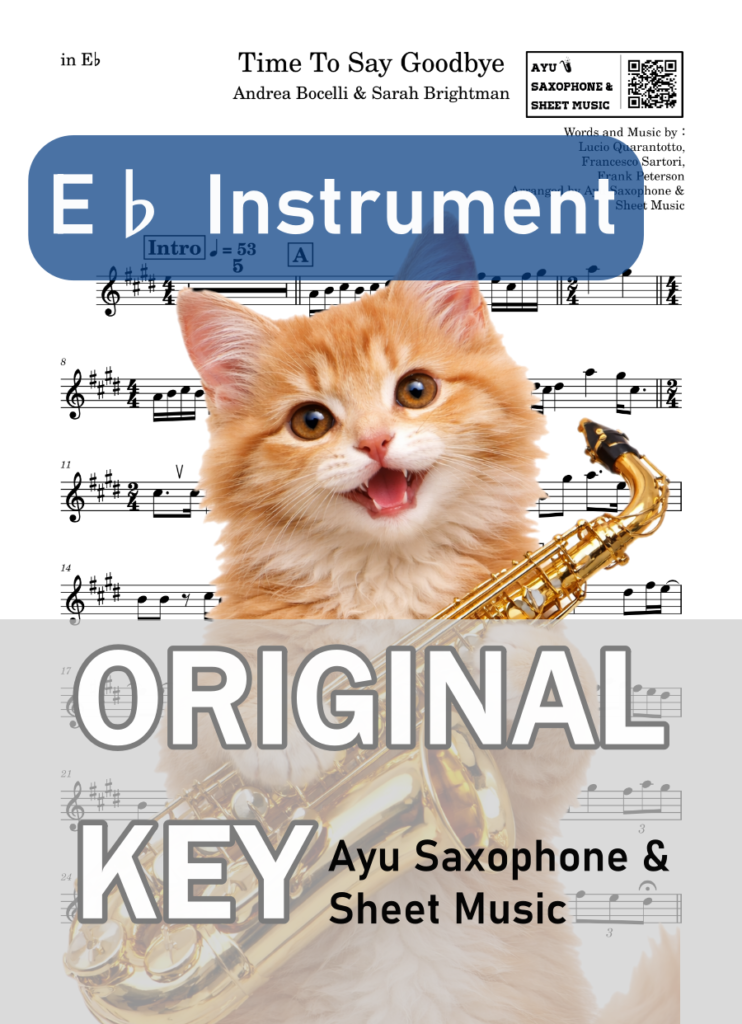 Time To Say Goodbye／Andrea Bocelli & Sarah Brightmanの楽譜のサンプル画像