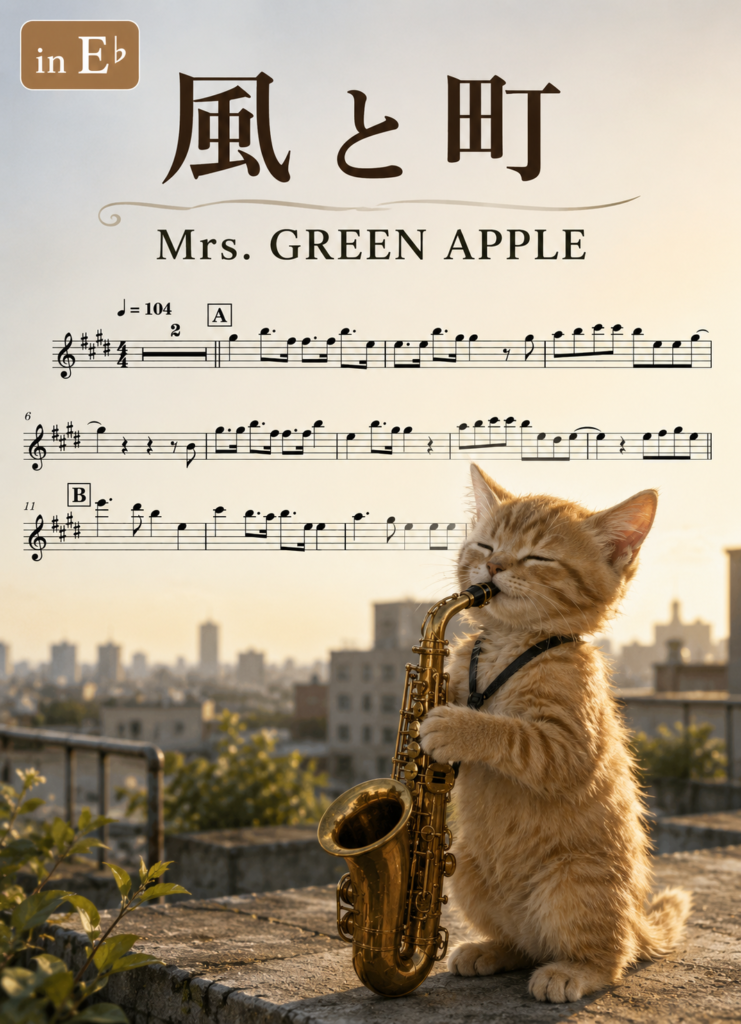 風と町／Mrs. GREEN APPLEの楽譜のサンプル画像
